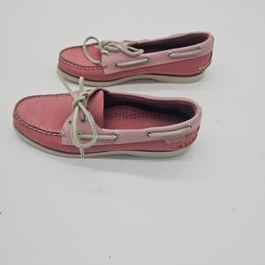 Quvel Two Tone Women's Pink Boat Shoes Sz 7.5